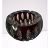 Cenicero De Mesa Genérico Rojo Vidrio Circular Ashtray 4