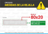 Rejilla De Ventilacion 80x20 Fija-retorno / Extraccion Negro 3