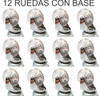 Combo Ruedas De Silicona Transparente Grande 65mm Base Goma 1