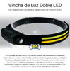 Vincha Linterna Led 210º Batería Rec Detección Movimiento 5