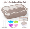 Caja De Lunch Para Adultos Con 4 Compartimentos, Seguro 4