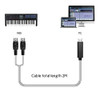 Invafoco Cable Usb Midi Adaptador De Interfaz Usb A Midi 2m 1
