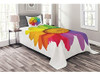 Colcha De Flores Por Ambesonne, Colores Del Arco Iris, Giras 0 Colcha De Flores Por Ambesonne, Colores Del Arco Iris, Giras 0