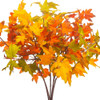 Ramas De Hojas De Arce Artificiales De Otoño -6un 0