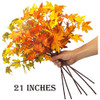 Ramas De Hojas De Arce Artificiales De Otoño -6un 2