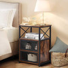 Mesita De Noche Moderna Vecelo Con Cajón Abatible Y Lateral 1