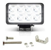 Par Farol Milha Universal Retangular 8 Led 24w 10-30v 6000k 3