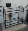 Mini Bar Industrial Hierro Negro 2 Estantes De Espejo F012 3