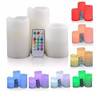 Set 3 Velas Velones Led Multicolor A Pilas Con Control 0