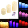Set 3 Velas Velones Led Multicolor A Pilas Con Control 2