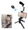 Set Soporte Tripode Microfono Luz Led Bluetooth Vlog Studio 1