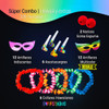 Combo Cotillon Luminoso Led Neon Fluo Fiesta Carioca +200 6 Combo Cotillon Luminoso Led Neon Fluo Fiesta Carioca +200 6