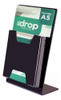 Apoya Folletos Hojas Comercio Negro A5 15x21 X1u 0