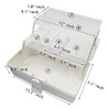 Crysting Caja De Costura De 13 Pulgadas De Tres 2