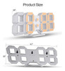 Edu Home Reloj De Pared 3d Led Con Temporizador Digital 2