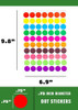 Blesstur 1050 Calcomanias De Puntos De Colores, Calcomanias 1