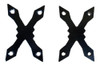 Base Metal Backing Frames Preta P/ Shape - Skate Longboard 0
