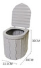 Vaso Sanitário Portátil Para Acampamento, Dobrável, Cinza 1