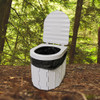 Vaso Sanitário Portátil Para Acampamento, Dobrável, Cinza 4
