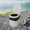 Vaso Sanitário Portátil Para Acampamento, Dobrável, Cinza 5
