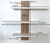 Kit 3 Prateleiras Móveis Planejados Mdf Com Porta Chaves 4
