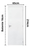 Kit Porta Pronta 214x65cm Fechadura Externa Colmeia Primer 2