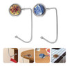 Bolsa De Mesa Hook Metal Bag Hanger Desktop 2 Unidades 6