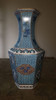 Antio Vaso Em Porcelana Sextavada Decorado 3