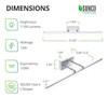 Sunco Lighting Paquete De 2 Barras De Luces Led Modernas Par 2