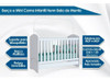 Berço/mini Cama Infantil Bala De Menta 3 Em 1 Rústico/branc 1