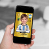 Invitación Digital Figurita Del Mundial Dorada 1