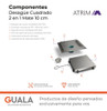 Rejilla Atrim Desagüe Ducha Cuadrado Acero 2 En 1 10x10 Cm 5 Rejilla Atrim Desagüe Ducha Cuadrado Acero 2 En 1 10x10 Cm 5