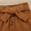 Conjunto Infantil De Menina Saia De Veludo E Blusa De Manga 3