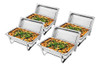 Horno De Bufe De 4 Piezas, Acero Inoxidable Rectangular De 0