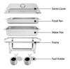 Horno De Bufe De 4 Piezas, Acero Inoxidable Rectangular De 3
