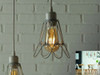 Lampara Colgante Led Vintage Jaula Blanco E27 0