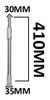 Cincel Plano Cilindrico Con Reduccion Venturo 30mm X 410mm 1