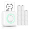 Mini Impressora Fotográfica De Papel Térmico+11 Rolos De Pap 0