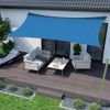Toldo Vela Decorativa Rectangular Azul 90% 3m X 4m 5