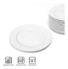Platos Playos X30  Melamina Blanca 25cm Eventos Comedores 2
