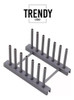 Soporte Organizador Secado Cocina Plastico Bazar Gris Trendy 5