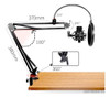 Combo Pedestal Suporte Mesa Articulado + Aranha P/ Microfone 0