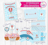Kit Personalizado Imprimible Globo Aerostatico Globos 3
