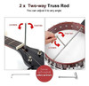 Kmise 5 String Resonator Banjo, Profesional Sapele Back Tama 3