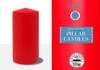 Hyoola Velas De Pilar Rojas, 3.0 X 6.0 in, Velas Sin Perfume 2