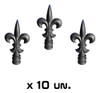 Adorno Punta Flor De Liz Para Rejas - Pack 10 Unidades 1 Adorno Punta Flor De Liz Para Rejas - Pack 10 Unidades 1