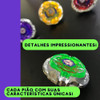 Kit Com 2 Beyblade Tornado Com Lançador Corda Acende Girando 3