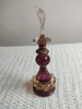 Antiguo Perfumero Egipcio De Cristal Detalles En Oro . 0
