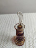 Antiguo Perfumero Egipcio De Cristal Detalles En Oro . 2