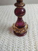 Antiguo Perfumero Egipcio De Cristal Detalles En Oro . 3